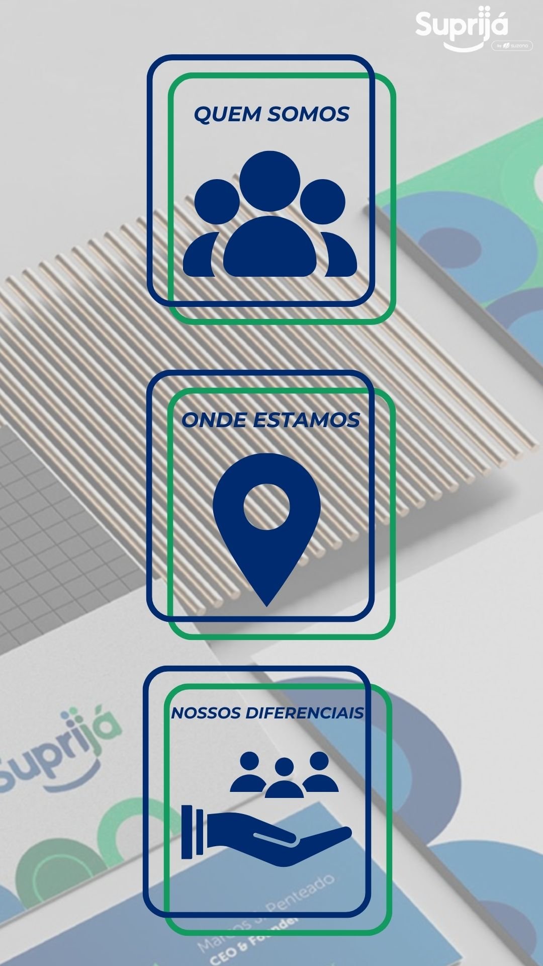 Topicos quem somos, onde estamos e  nossos diferenciais