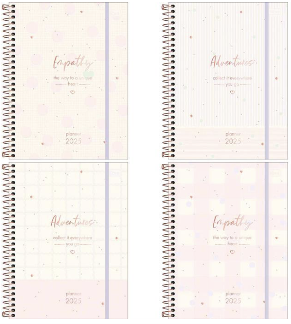 Agenda Soho Soho Espiral 2026 Tilibra Multicor 80 folhas 177 mm x 240 mm