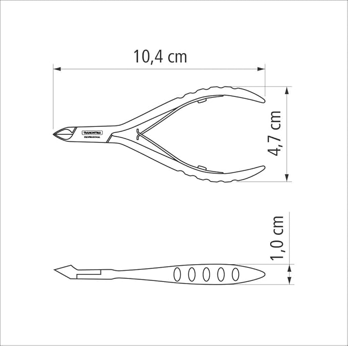 Alicate de Cut&iacute;cula 10,4cm Tramontina A&ccedil;o Inox Ergon&ocirc;mico