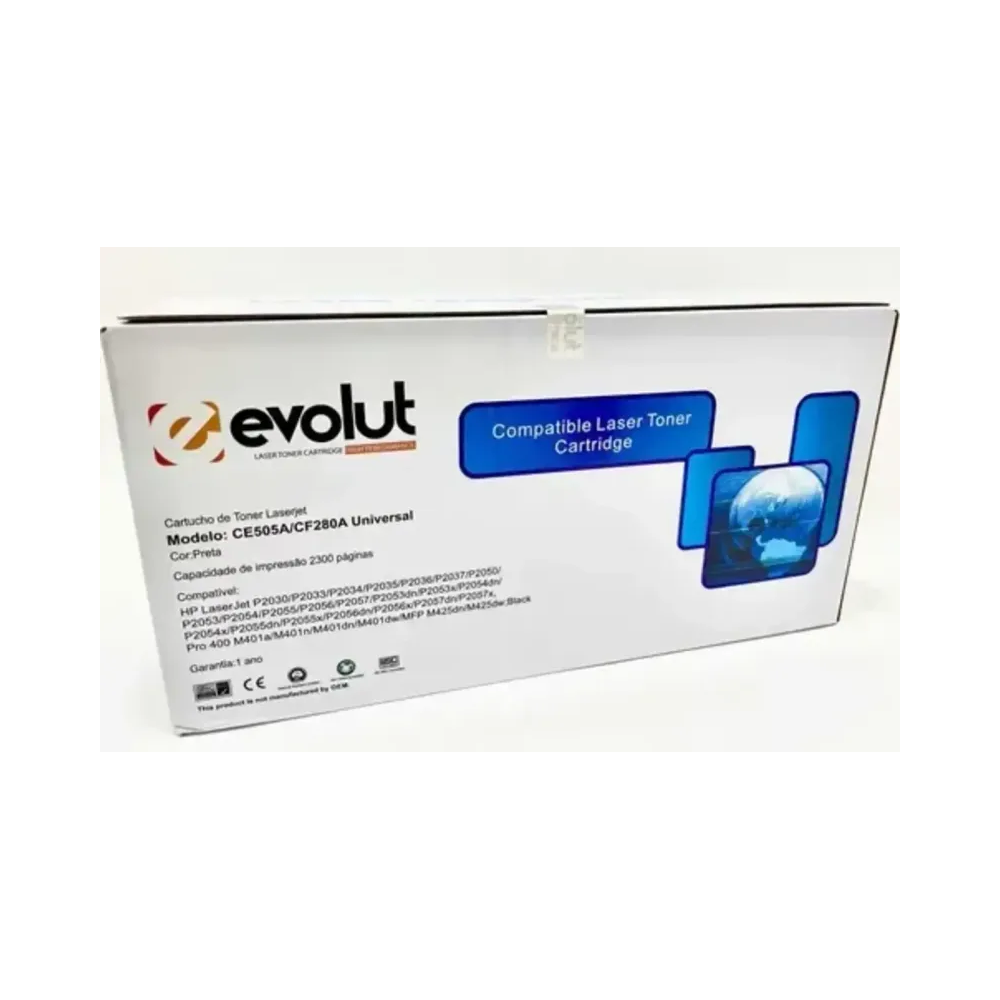 Toner Laserjet Compatível Evolut CE505A/CF280A Universal Preto
