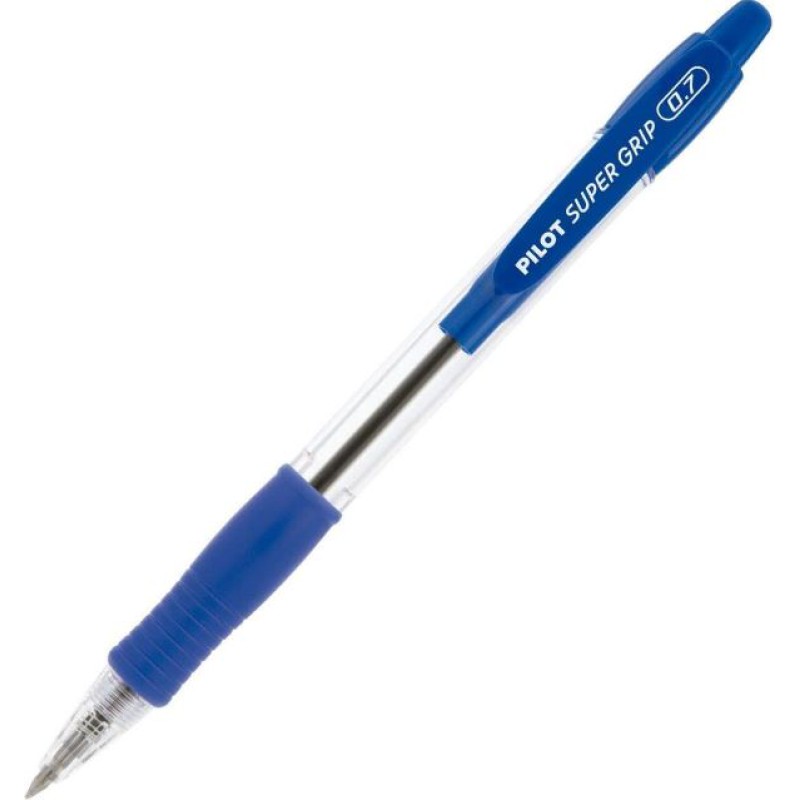 Caneta Esferográfica S.Grip Inox 0.7mm Azul Pilot