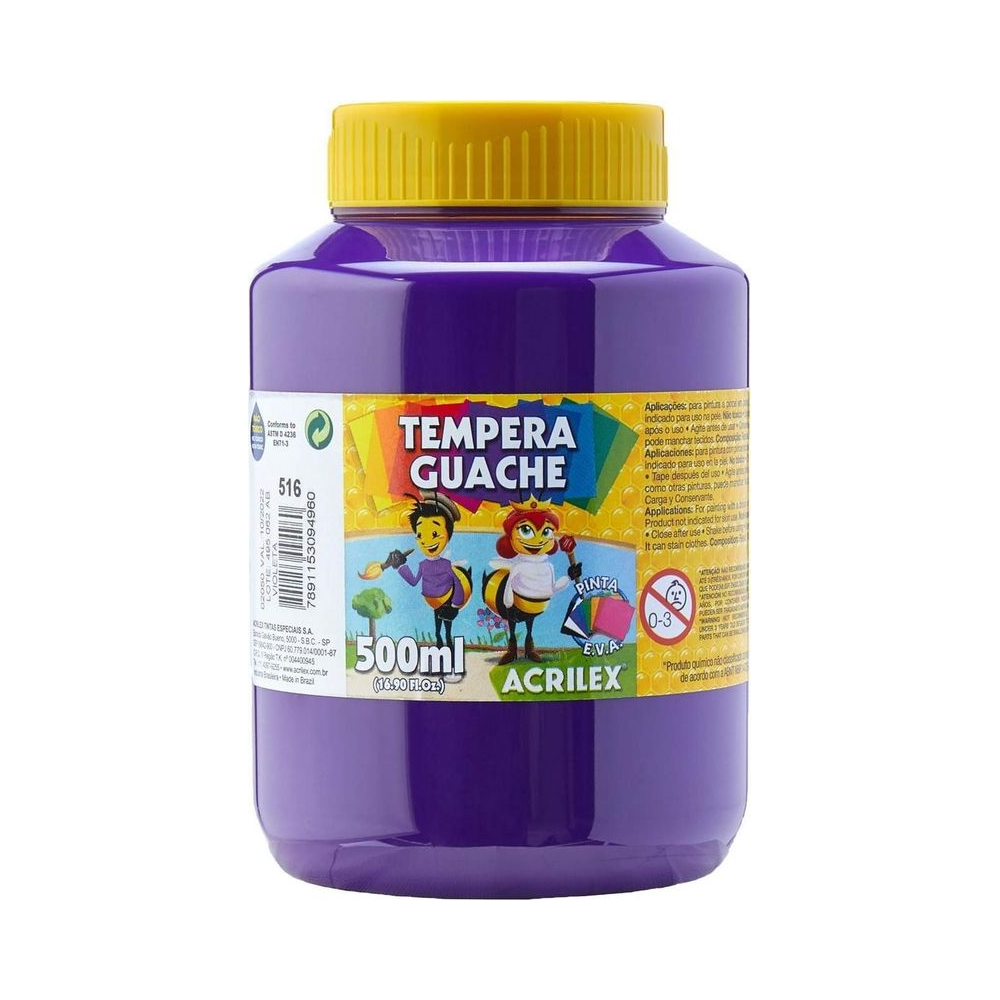 Tinta Guache 500ml Acrilex Violeta