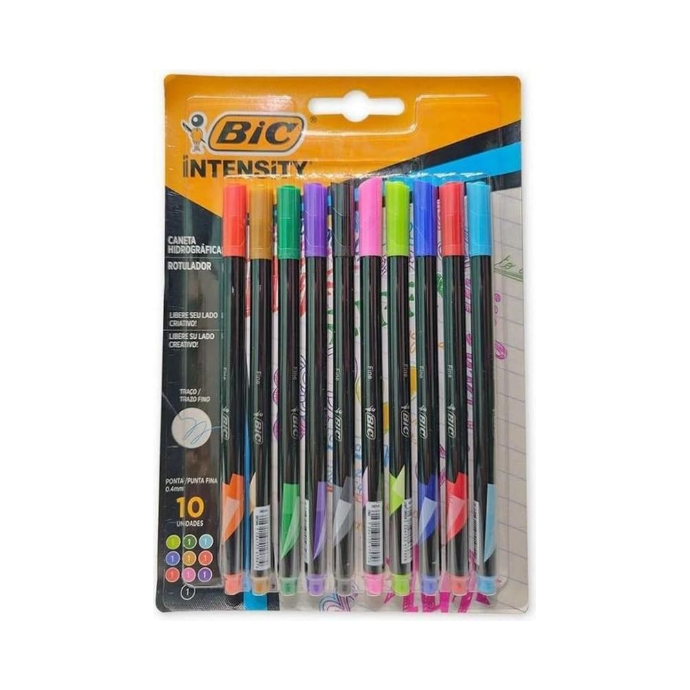 Caneta Ponta Porosa Intensity 0.4mm BIC Multicor 10 Cores