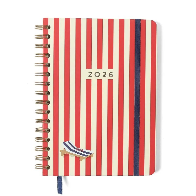 Agenda Planner Semanal Anota&ccedil;&otilde;es Cicero 2026 Praia Sol A5 Wire-o