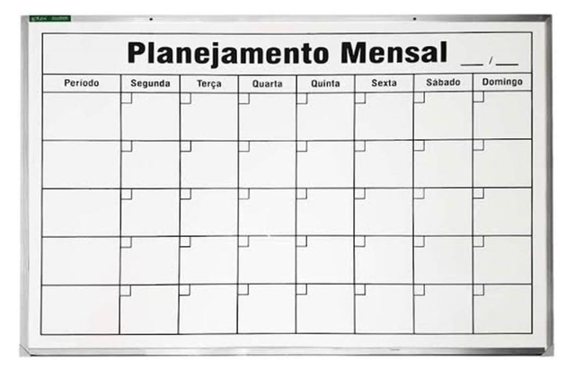 Quadro de Planejamento Mensal Souza 90x60 cm