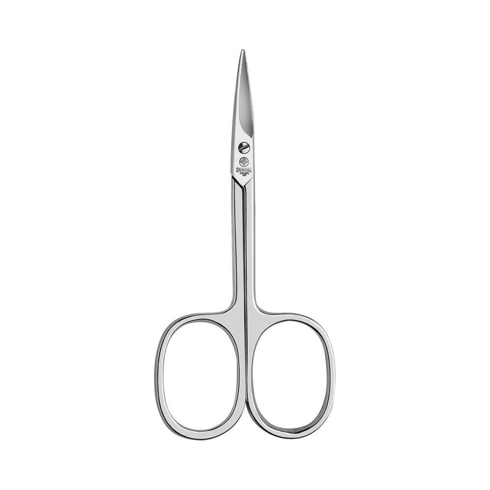 Tesoura para Cut&iacute;cula A&ccedil;o Carbono Ponta Reta 9cm Mundial Prateado