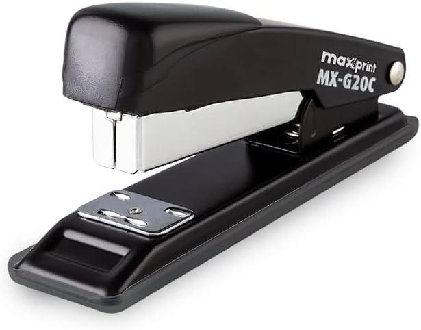 Grampeador Met&aacute;lico MX620C Maxprint para 20 folhas Preto