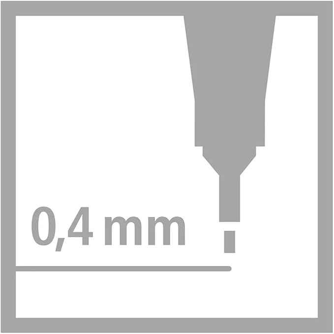 Caneta Ponta Fina 0.4mm Point 88 Stabilo Estojo 20 Cores Sortidas
