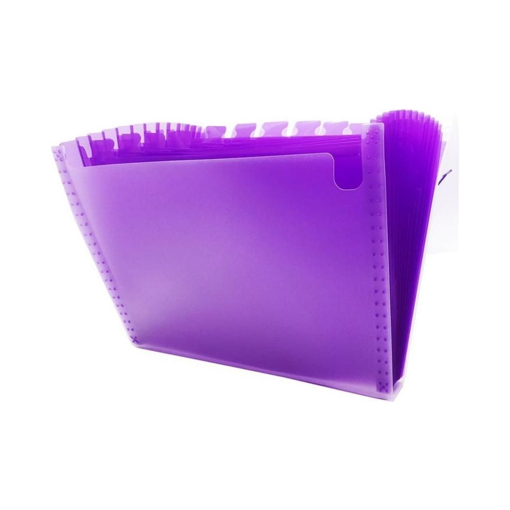 Pasta Sanfonada A4 com 12 Divis&oacute;rias ACP Lil&aacute;s