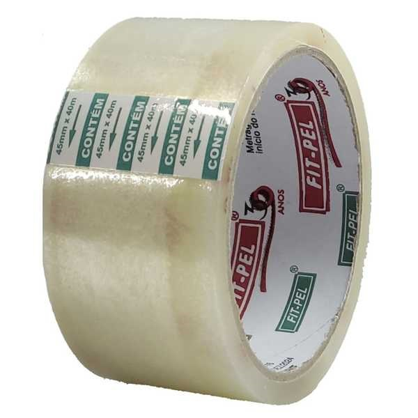 Fita Adesiva Transparente 45mm x 45m Fitpel 1 rolo