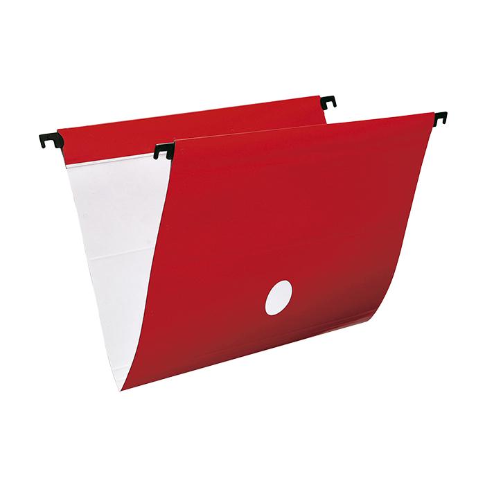 Pasta Suspensa Colorida Grampo Pl&aacute;stico Dello 361mm x 240mm Vermelho 6 unidades