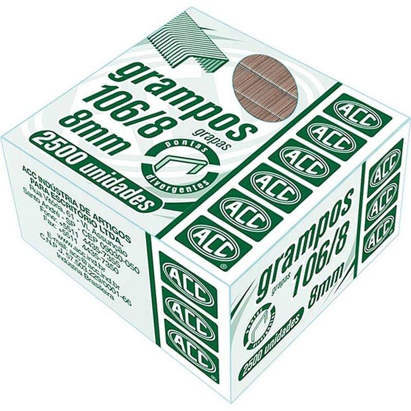 Grampos 6mm 106/6 ACC 2500 unidades