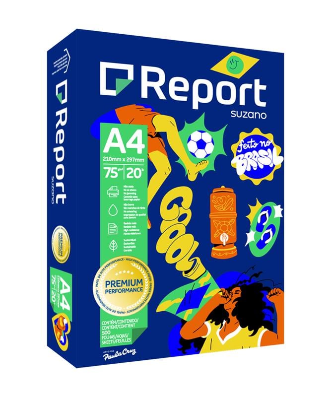 Papel Sulfite A4 75g/m&sup2; Report Branco