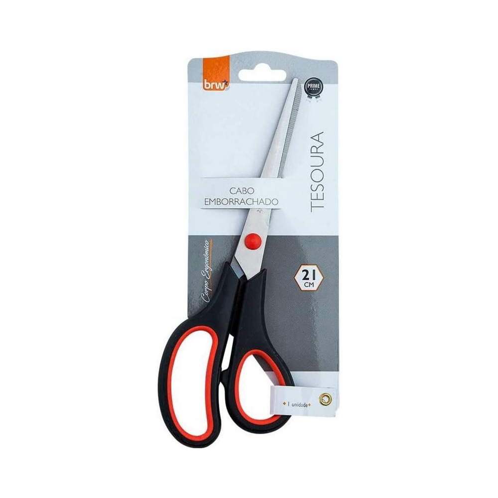 Tesoura Multiuso 21cm Cabo Emborrachado TE2102 BRW
