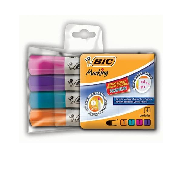 Marcador para Quadro Branco BIC Marking 4 cores Blister