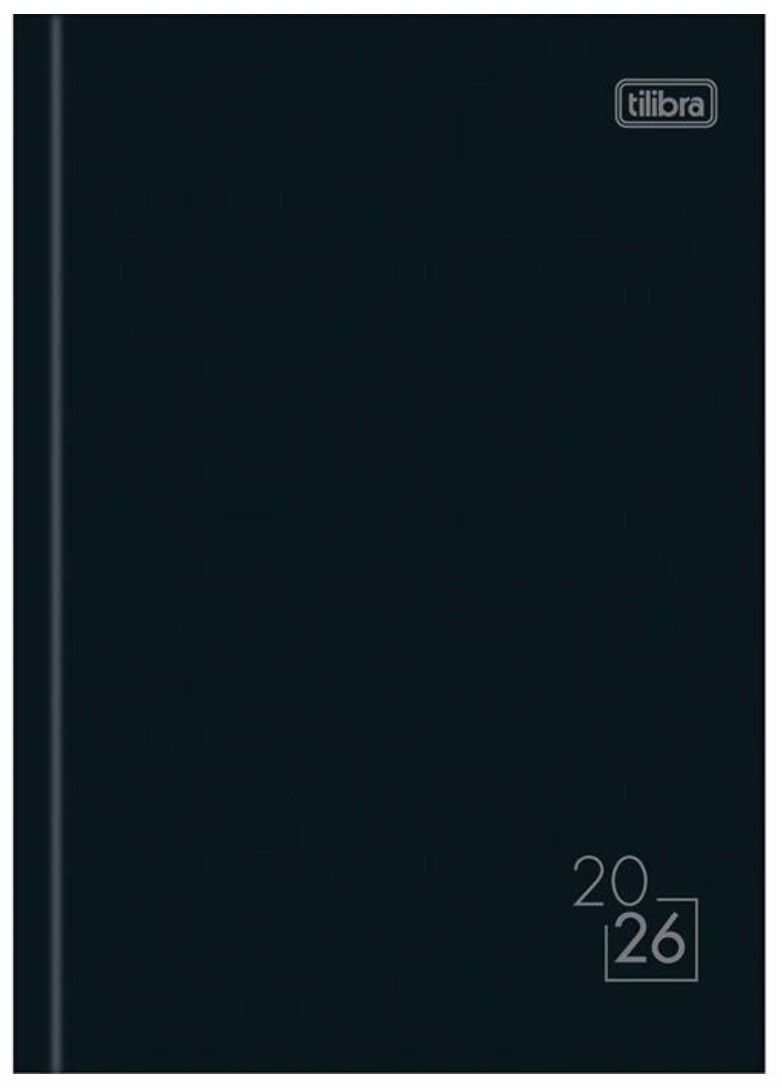 Agenda Spice Costurada 2026 Tilibra Preta 160 fls.