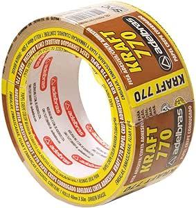 Fita Adesiva  1 Furo 48mm Adelbras Papel Crepe Marrom