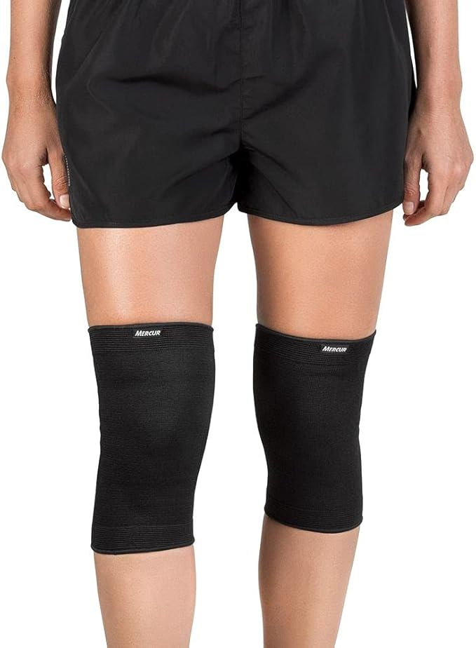 Joelheira El&aacute;stica Neoprene Tamanho P Mercur Preta Ergon&ocirc;mica