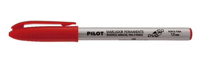 Marcador Permanente 1.0m Pilot Vermelho