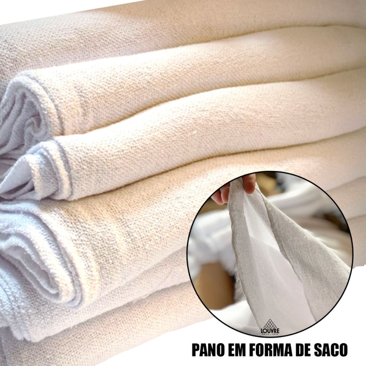 Pano de Ch&atilde;o Saco Alvejados 38x62cm MG