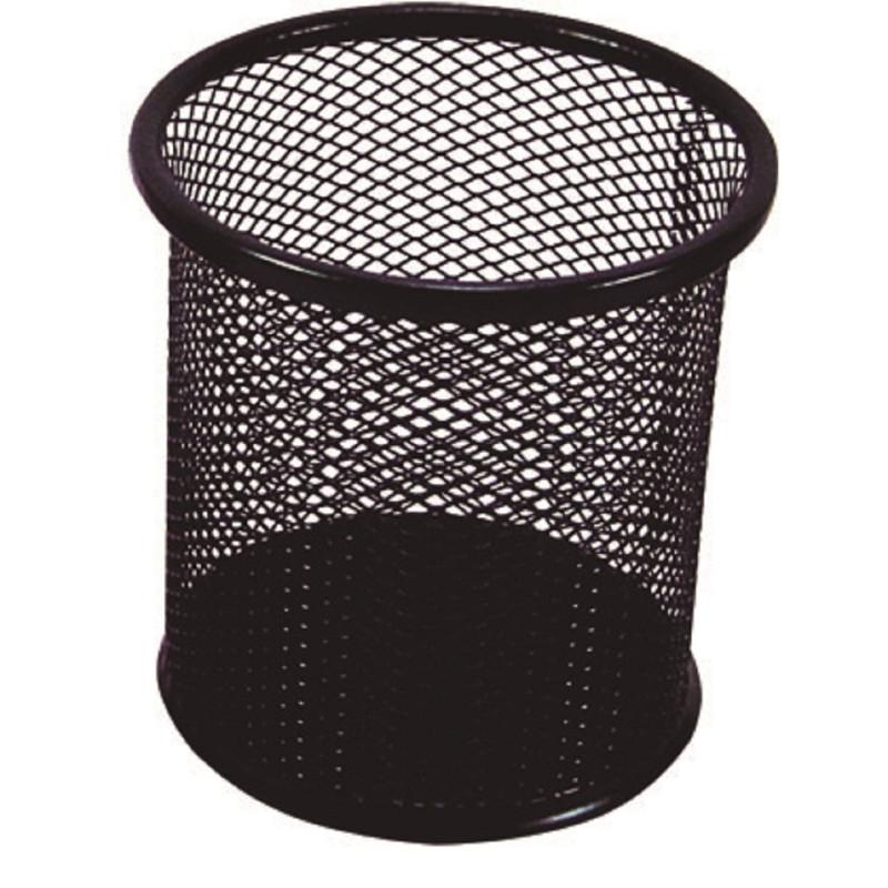 Porta Lapis Metalico Redondo Aramado KIT Preto Unitario