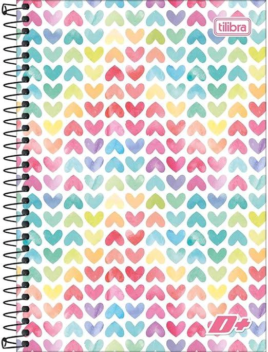 Caderno Espiral 1/4 200 Folhas Tilibra Capa Dura Multicor