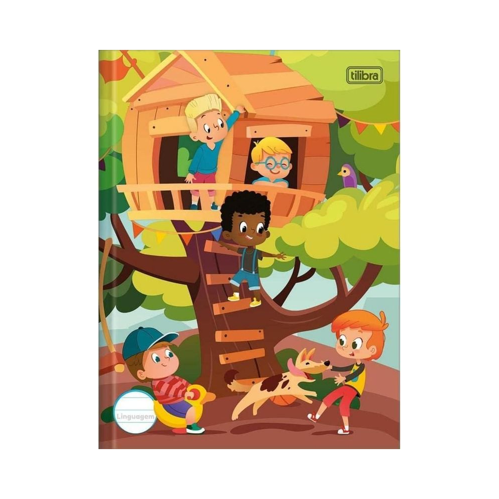 Caderno de Linguagem Sapeca 40 folhas Unit&aacute;rio Tilibra