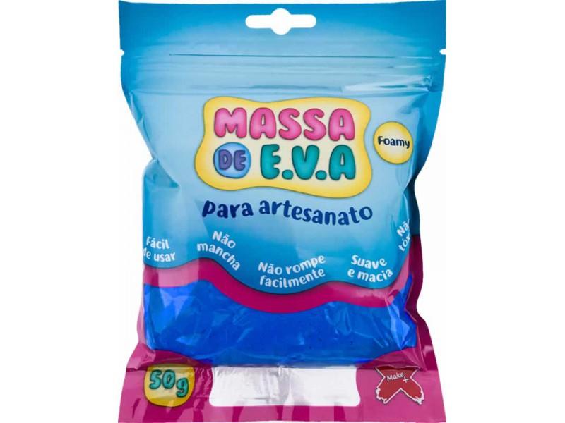 MASSA DE EVA PARA ARTESANATO 50G MAKE+ AZUL ESCURO