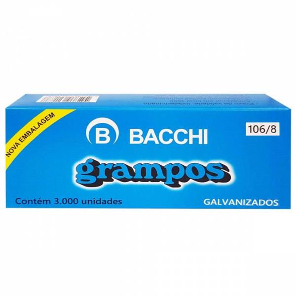 Grampos Tapeceiros Galvanizados 106/8 Bacchi 3000 unidades