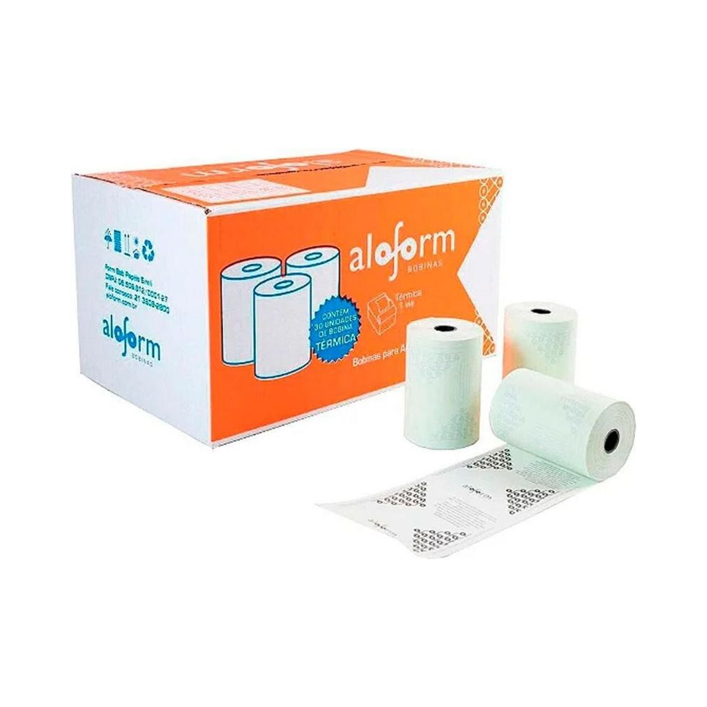 Bobina T&eacute;rmica 80mm x 30m Aloform Branca 1 unidade