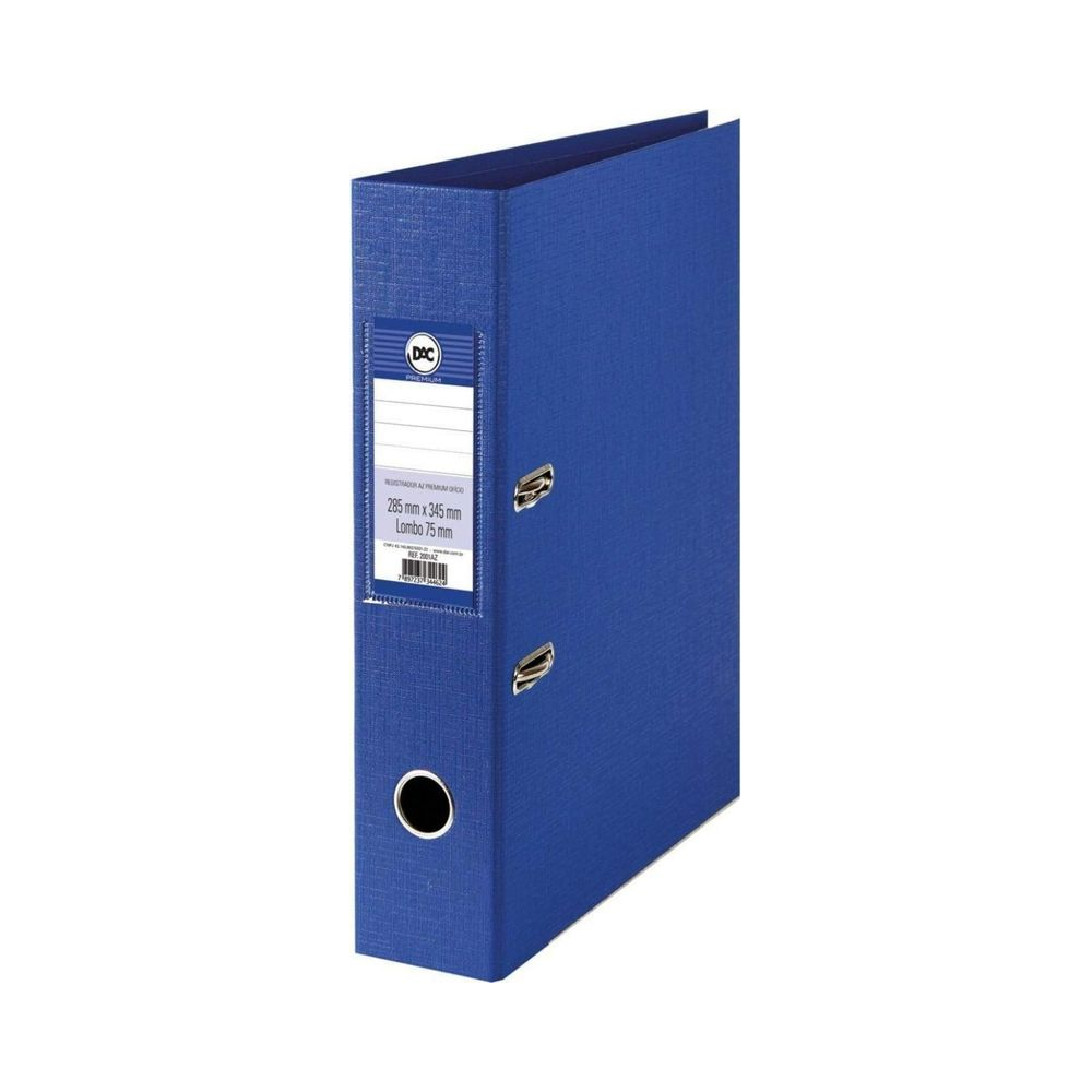 Pasta Registradora Cloreto de Polivinilo Of&iacute;cio 285x345mm DAC Azul