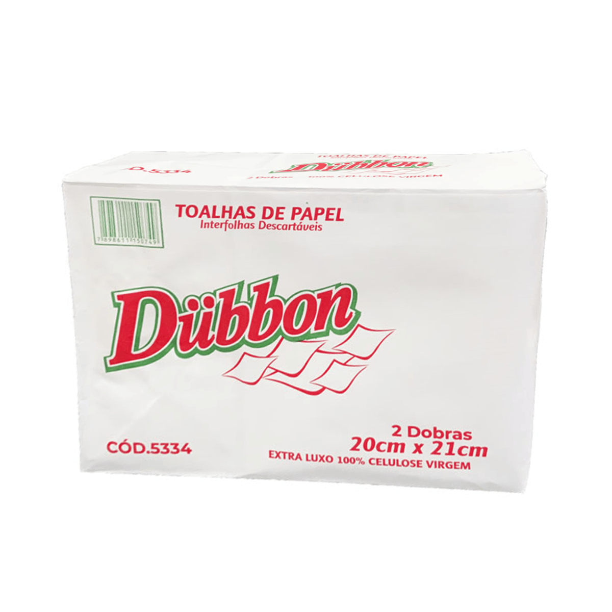 Toalha de Papel Interfolha Dubbon 2 dobras 20cm x 21cm Junior