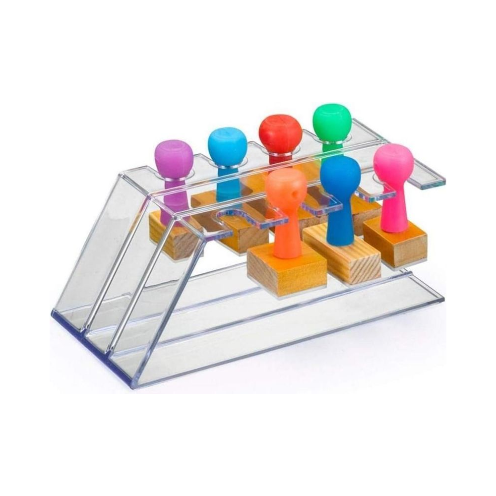 Porta Carimbos 8 posi&ccedil;&otilde;es Waleu Cristal