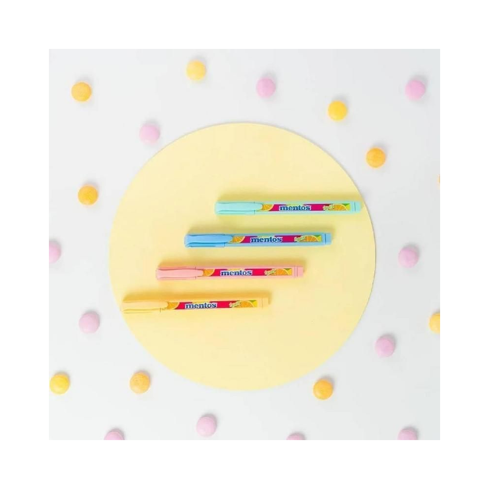 Caneta Marca Texto Chanfrada 1-4mm Mentos Compactor 4 cores
