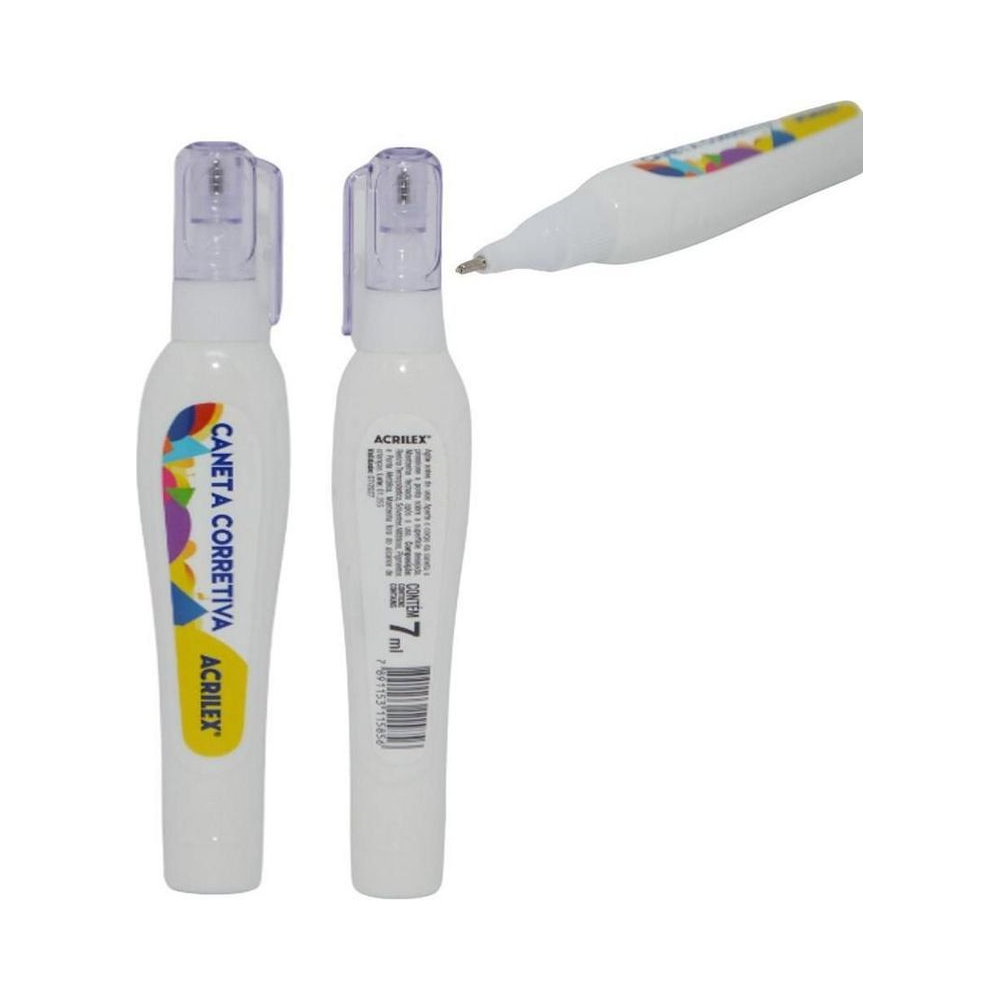 Caneta Corretiva 7ml Acrilex Branco