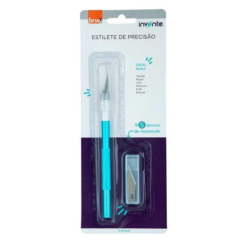 Estilete de Precisão Invente com 5 lâminas BRW