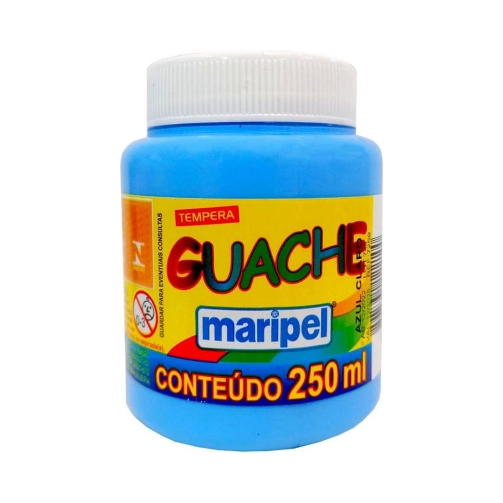 Tinta Guache Maripel Azul Claro 250ml