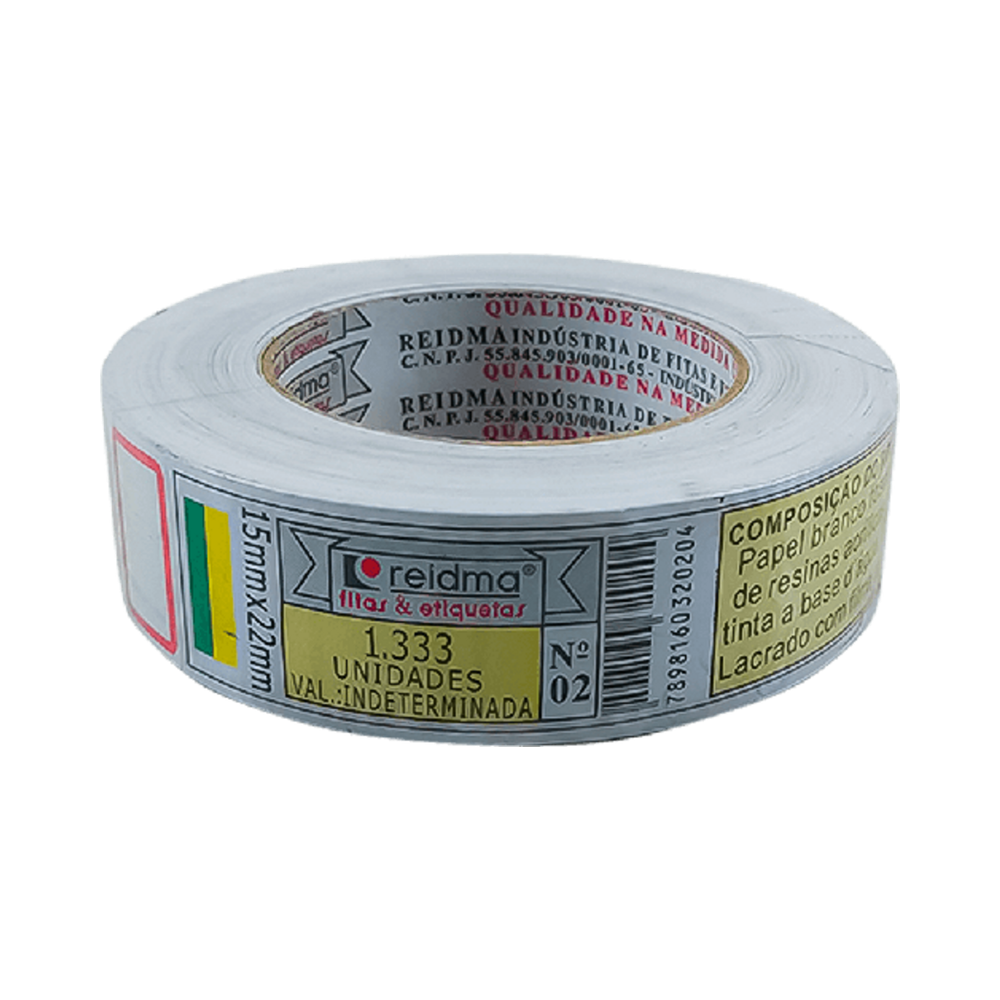 Etiqueta Adesiva de Pre&ccedil;o 22x14mm Fitacrel Branca Fosca