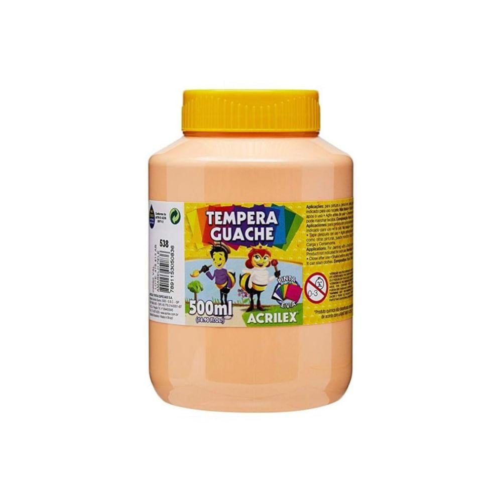 Tinta Guache 500ml Amarelo P&ecirc;ssego Acrilex