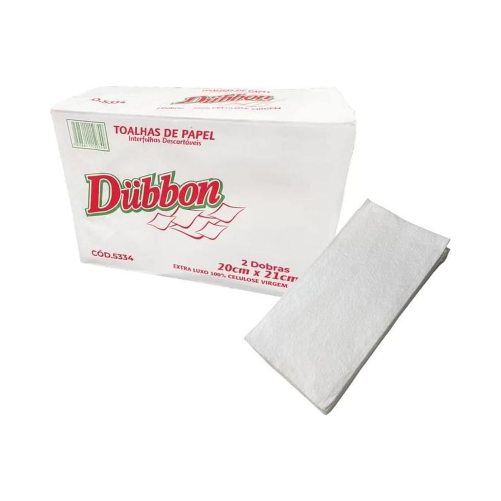 Toalha de Papel Interfolha 20x21cm Dubbon 2 Dobras Junior