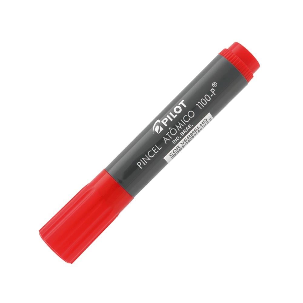 Pincel At&ocirc;mico Recarreg&aacute;vel 1100-P Pilot Marcador Permanente Vermelho Unit&aacute;rio