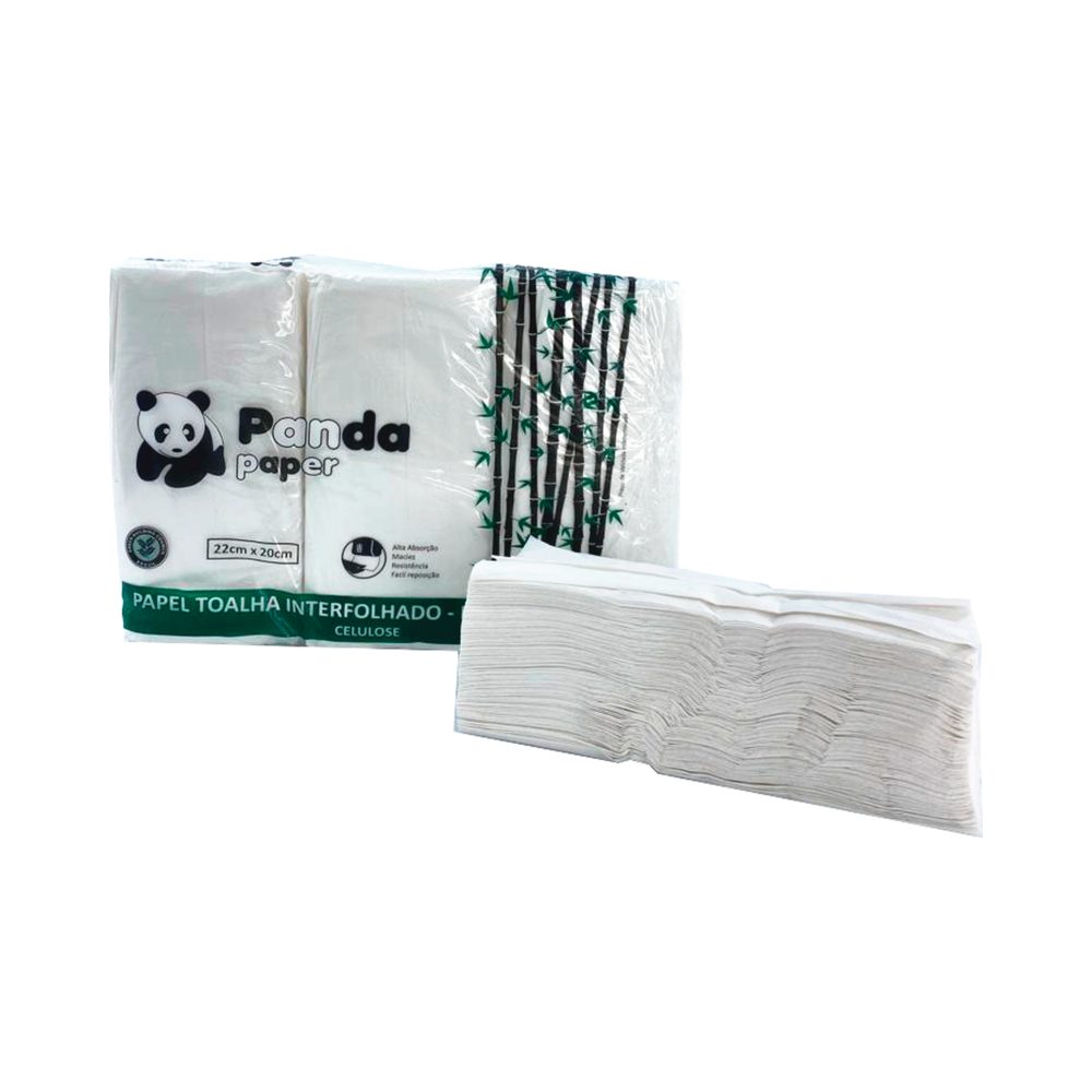 Papel Toalha Interfolha 22x20cm Panda Branco 700 Folhas