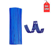 Fecho Met&aacute;lico Solider Azul 0.7 X 30cm para Cord&otilde;es e Cadar&ccedil;os 100 Unidades