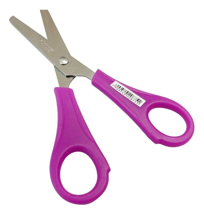 Tesoura Escolar Inox 13cm Gramp Line Cabo Colorido - 1un
