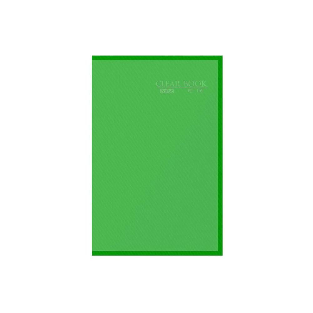 Pasta Cat&aacute;logo Plastpark Clear Book 50 Env. Verde