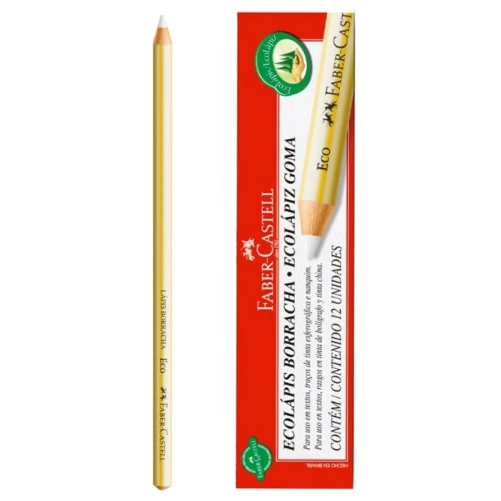 L&aacute;pis Borracha Redondo Faber-Castell 12 unidades