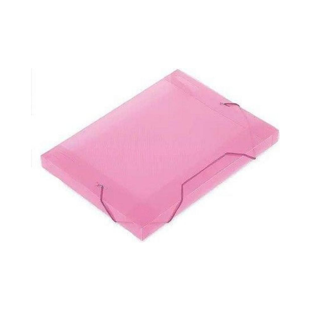 Pasta com El&aacute;stico Pl&aacute;stica Of&iacute;cio 20mm ACP Rosa