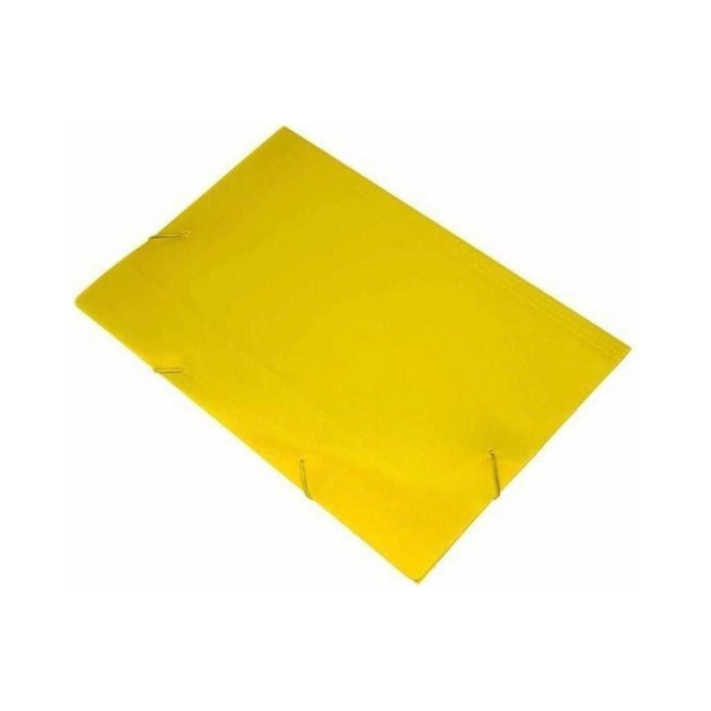 Pasta com El&aacute;stico Polipropileno Of&iacute;cio 18mm Polibras Amarela