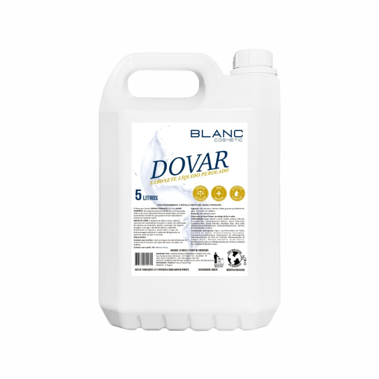 Sabonete L&iacute;quido Perolado 5L Harmony Clean Dovar