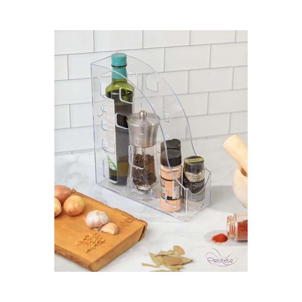 Porta Revistas Dello 87mm x 245mm x 280mm Cristal Unitario